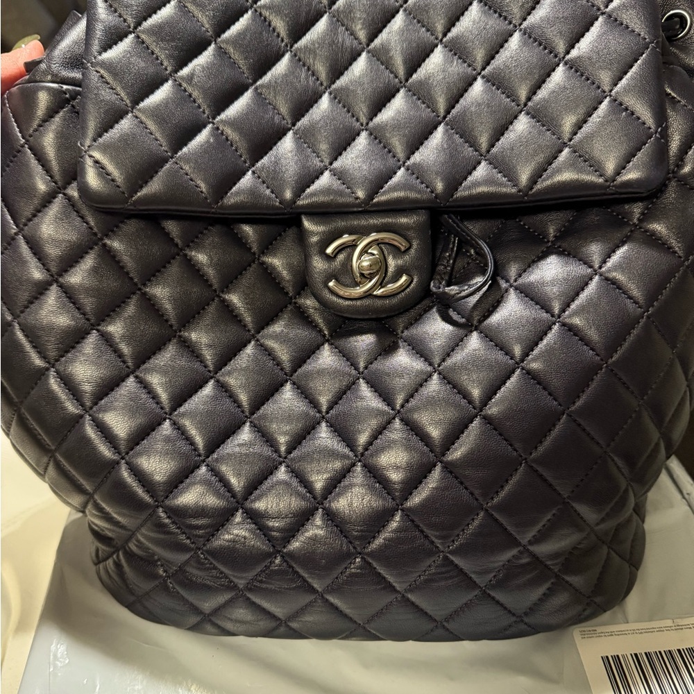 Chanel Black Quilted Backpack